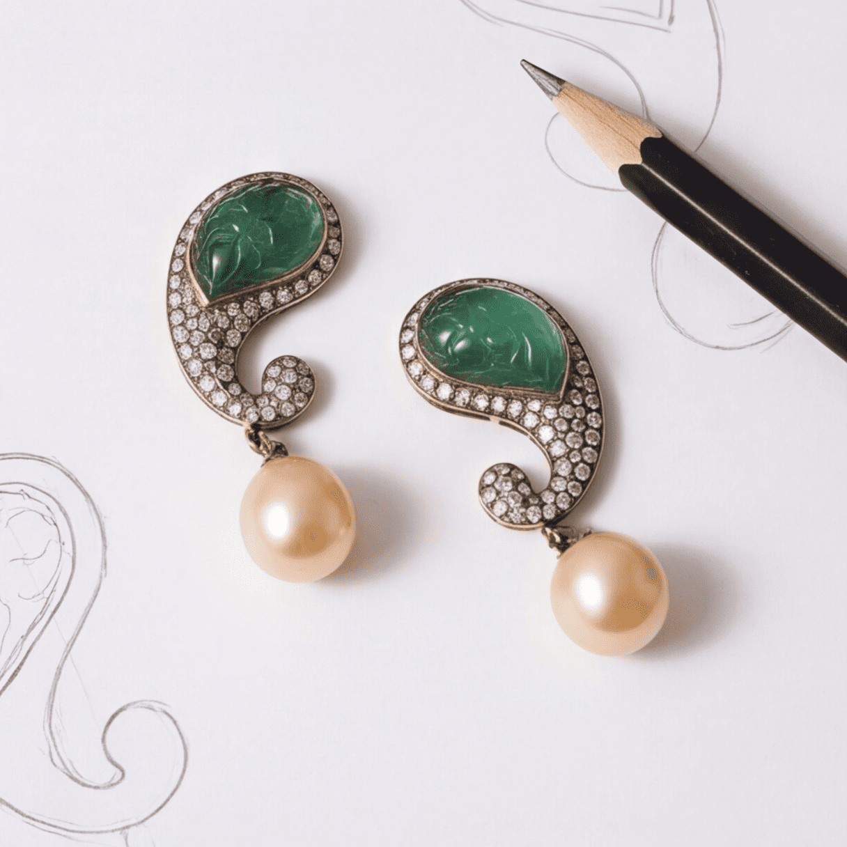 Keri Emerald Stud Earrings
