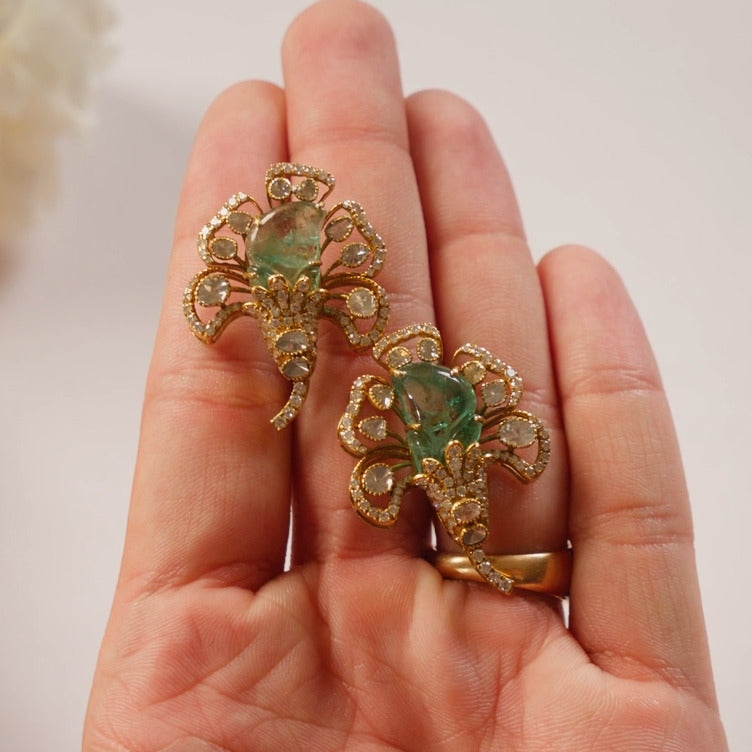 Emerald Blossom Earrings