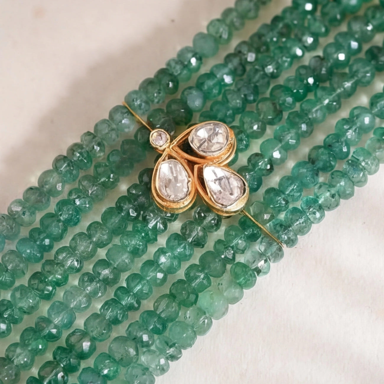 Tara Emerald Polki Choker