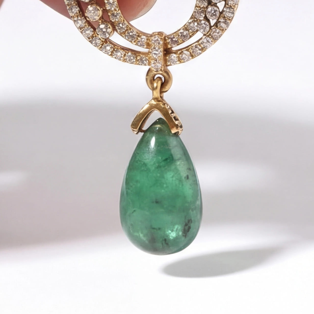 Contemporary Emerald Earrings