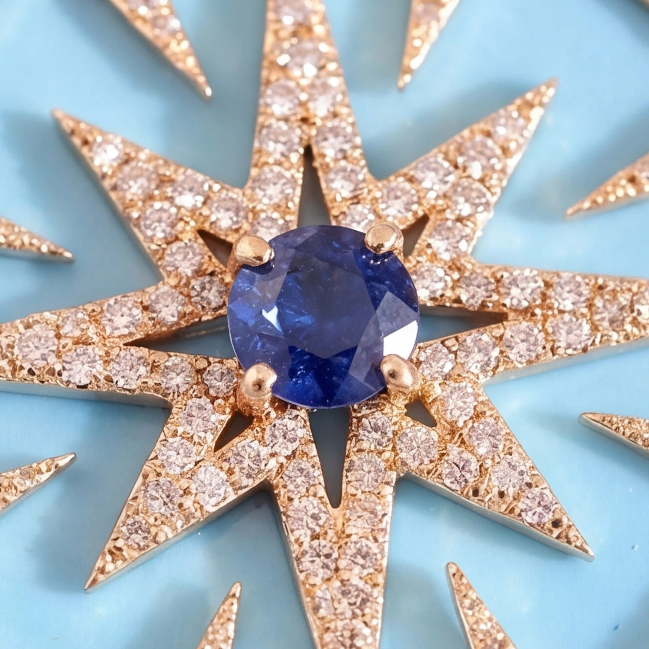 Celestial Pendant (Blue Sapphire) (14k Gold)
