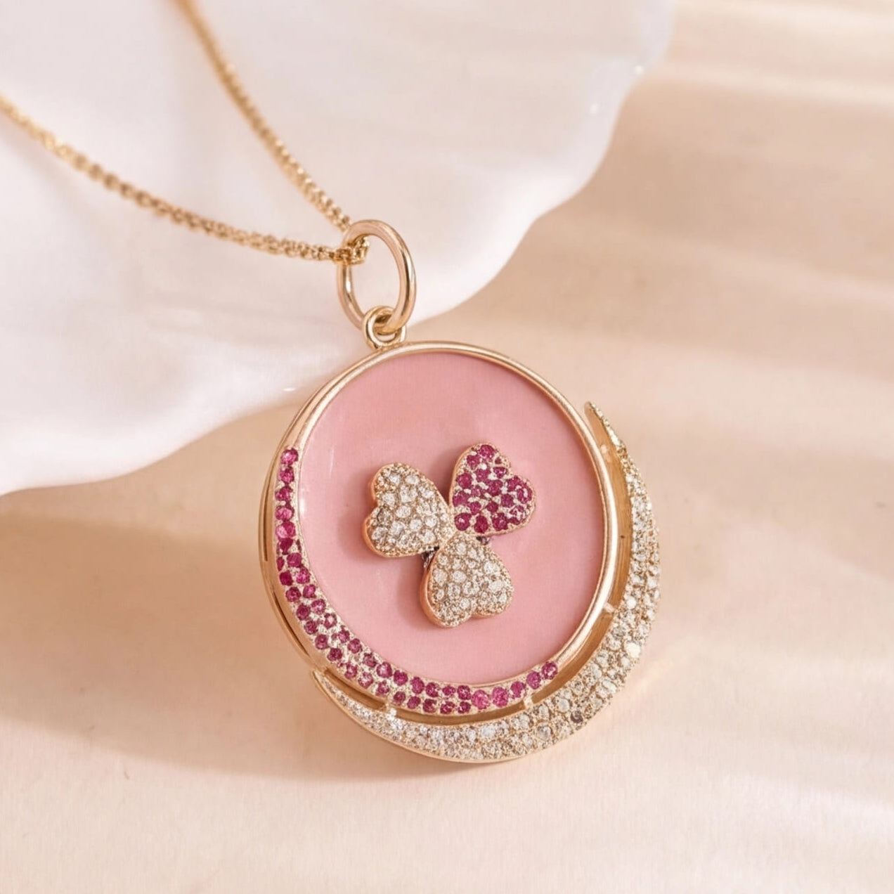 Flaura Pendant (Ruby) (14k Gold)