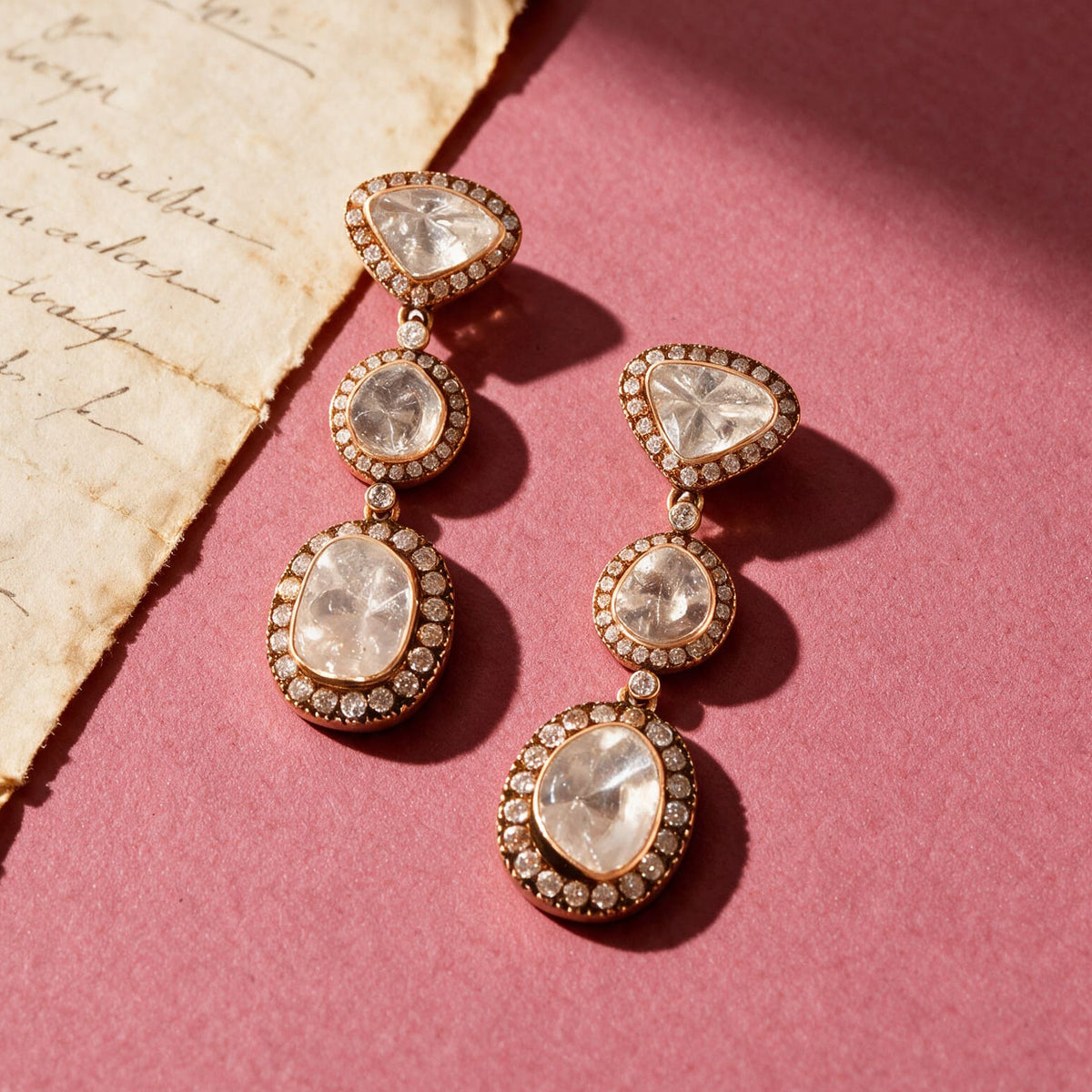 Long Polki Earrings