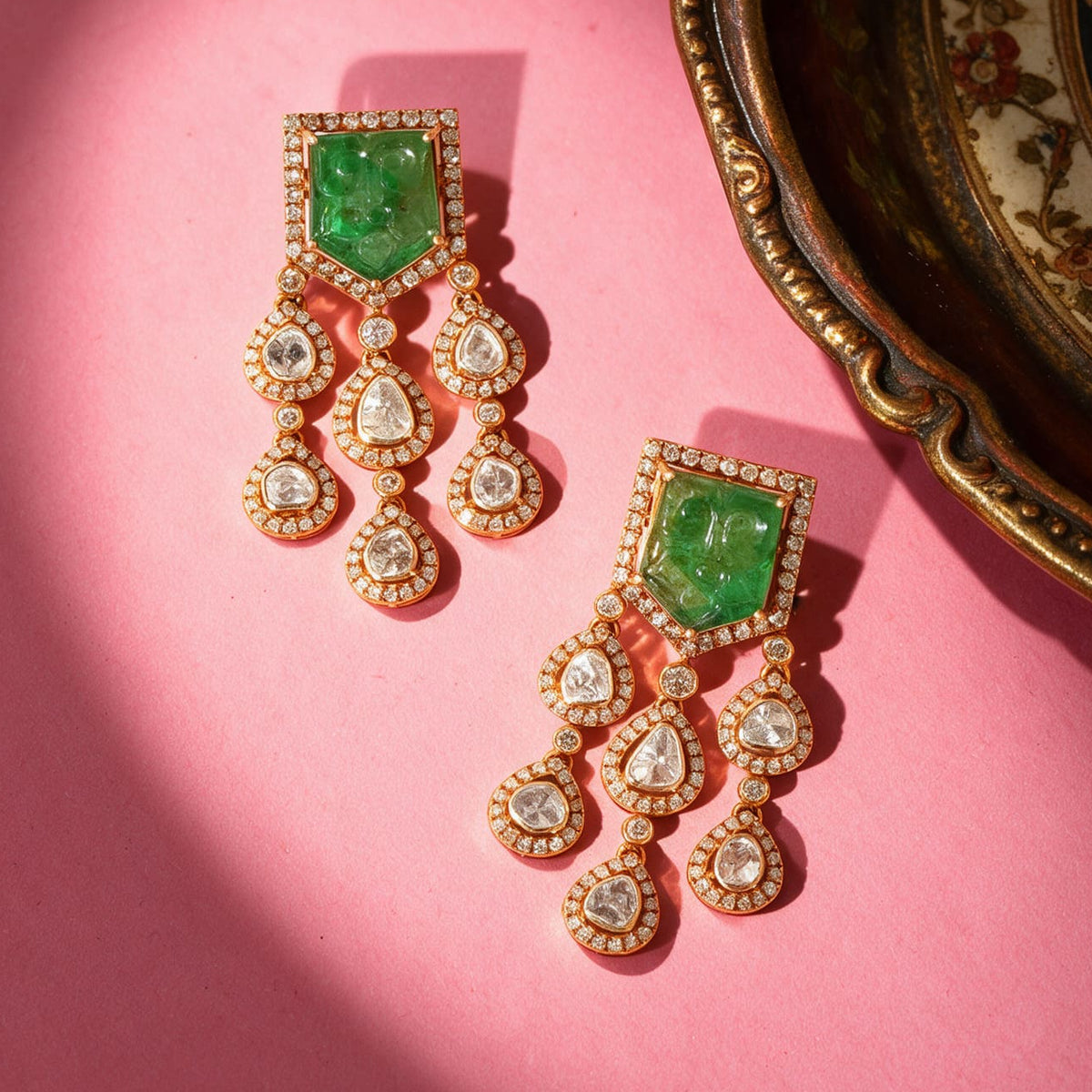 Drizzle Emerald Earrings