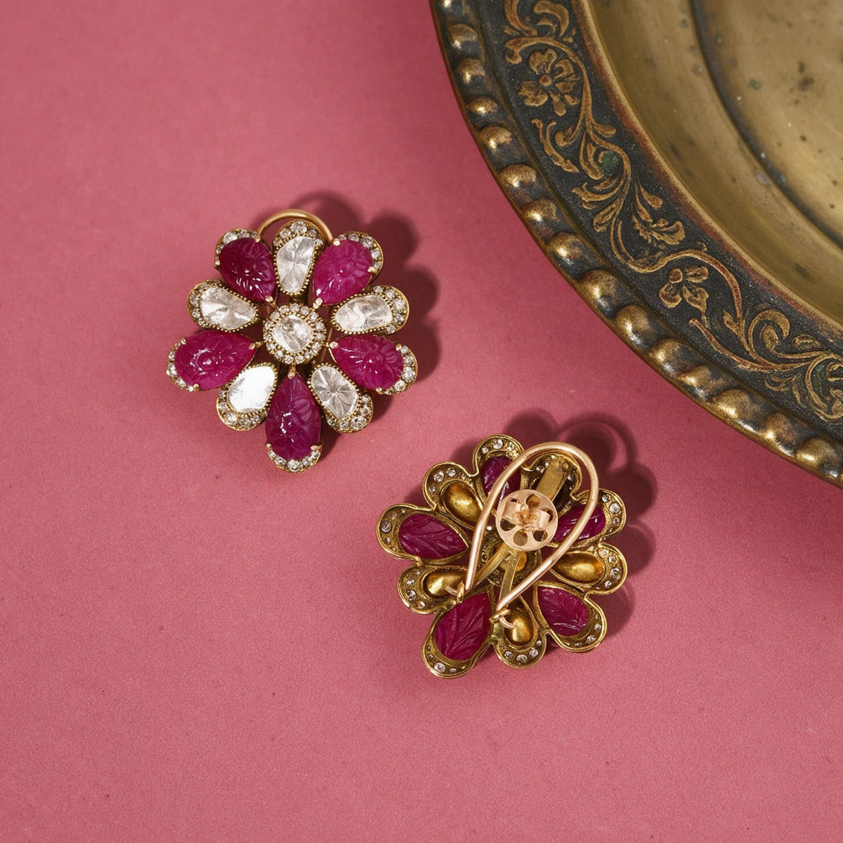Symphony of Ruby Earrings