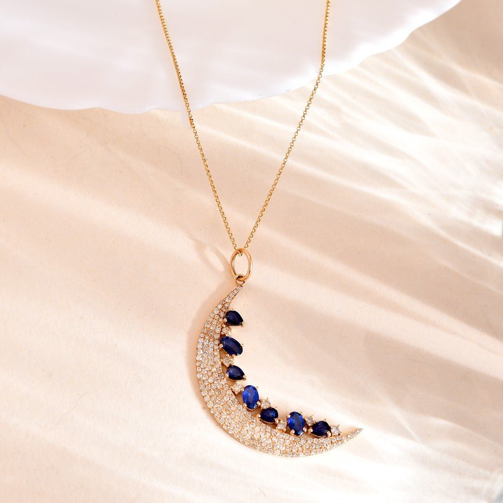 Luna Pendant (Blue Sapphire) - Charms & Pendants